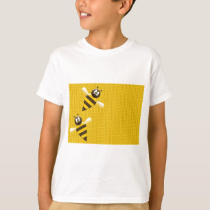 Honey Comb Yellow Gold Bee Bees Pattern Art T-Shirt