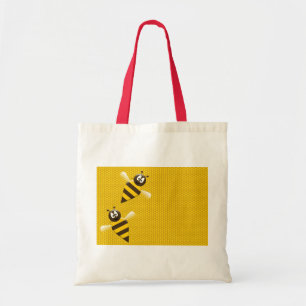 Honey Comb Yellow Gold  Bee Bees Pattern Art Tote Bag