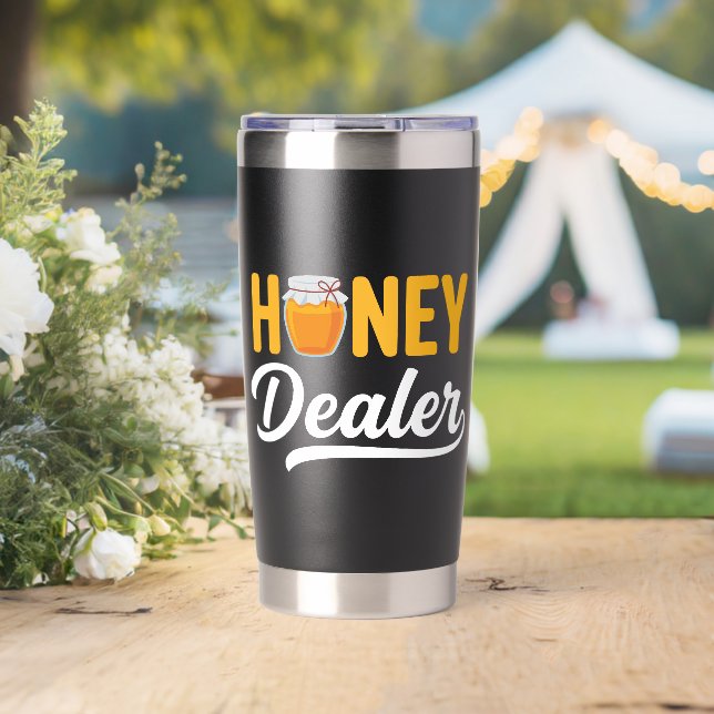 Honey Dealer Beekeeper Honeycomb Beekeeping Queen  Insulated Tumbler (Wedding (Rotated))