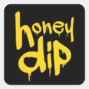 honey dip square sticker