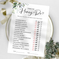 Honey Do List Bridal Shower Game