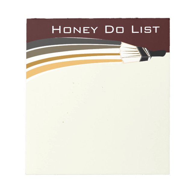 Honey Do List with Paint Brush Notepad (Front)