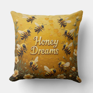 Honey Dreams For Honey Bee Lovers Cushion