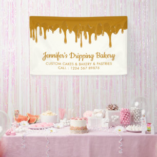 Honey Drip Bakery Chef Cafe Cake Display Banner