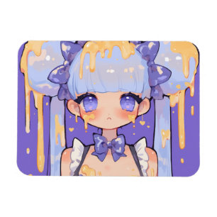 Honey Drip Kawaii Chibi Girl Magnet