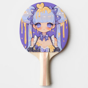 Honey Drip Kawaii Chibi Girl Ping Pong Paddle