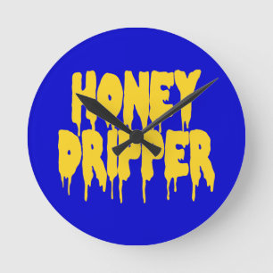 Honey Dripper Round Clock