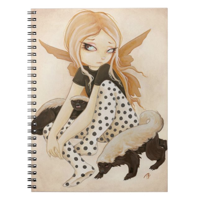 Honey- fairy with honey badgers notebook (Front)