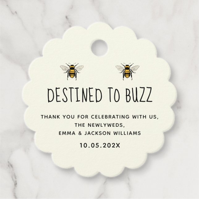 Honey favour Tags | Pure Honey (Front)