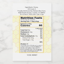 Honey Food Label Set
