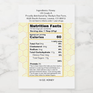 Honey Food Label Set