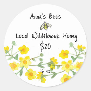 Honey For Sale Bee Custom Product Label