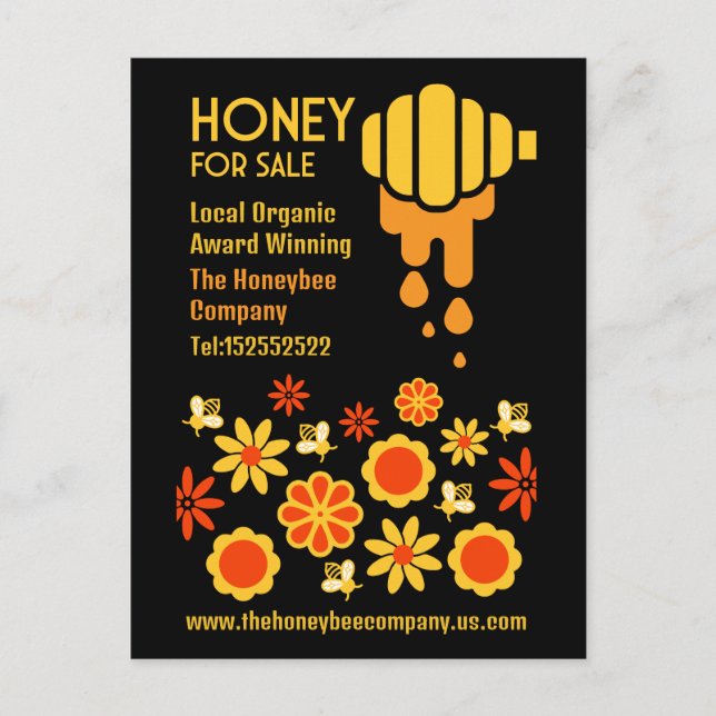 Honey For Sale Postcard (Front)