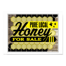 Honey For Sale Sign Local Honey Pure Honey
