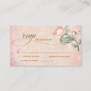 Honey Glazed Floral RSVP Enclosure Card
