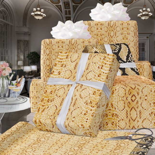 Honey Gold Blond Cobra Snakeskin Wrapping Paper (Creator Uploaded)