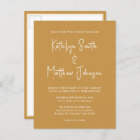 Honey Gold QR Code All In One Modern Wedding