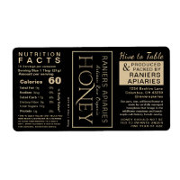 Honey Hex 3-Panel Nutrition Facts & Infant Warning