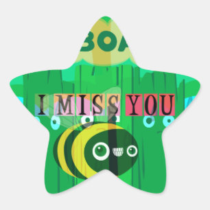 Honey I Miss You So Much Star Sticker