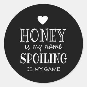 Honey Is My Name Funny Gifts For Grandma  Classic Round Sticker