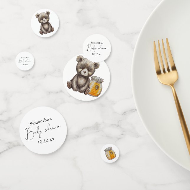 Honey jar and teddy Bear baby shower Confetti (Group)