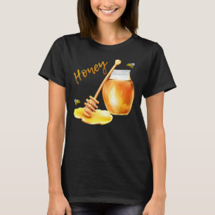 Honey Jar Cute Bee Flying Funny Halloween Matching T-Shirt