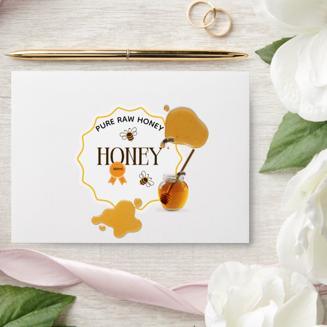 Honey Jar Honeybee Honeycomb Bee Apiary Envelope (Wedding)