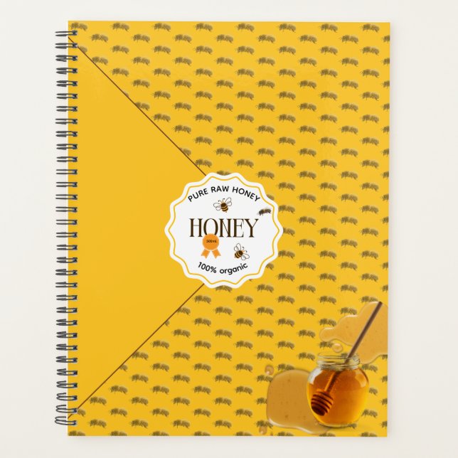Honey Jar Honeybee Honeycomb Bee Apiary Planner (Front)