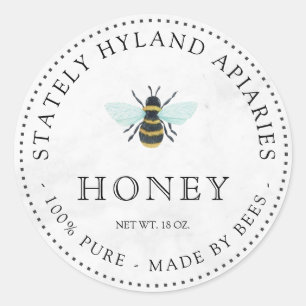 Honey jar Honeycomb Business stickers Labels