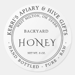 Honey jar Honeycomb Business stickers Labels