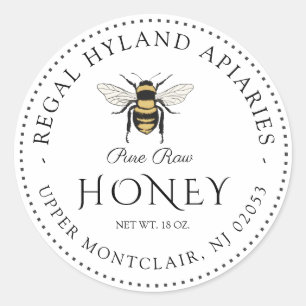Honey jar Honeycomb Business stickers Labels