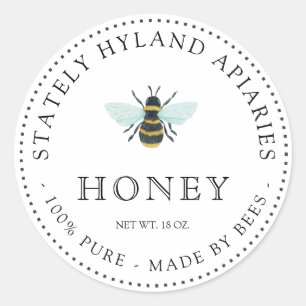 Honey jar Honeycomb Business stickers Labels