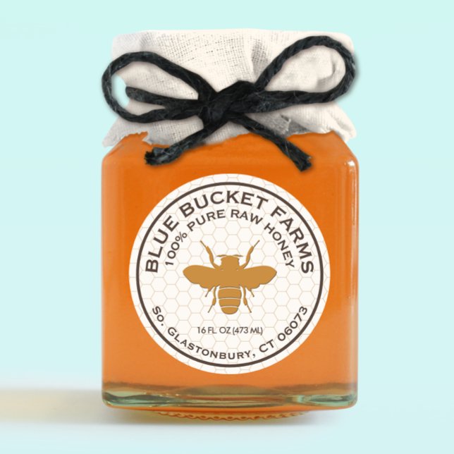 Honey Jar Label Bee Honeycomb (Creator Uploaded)