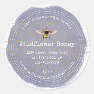 Honey Jar Label Honeybee Apiary