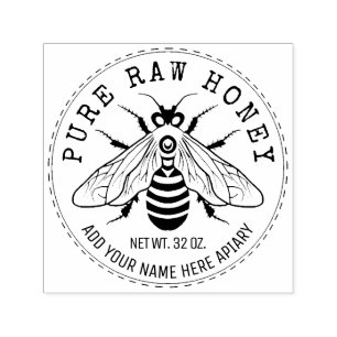 Honey Jar Labelling   Honeybee Honeycomb Bee Self-inking Stamp