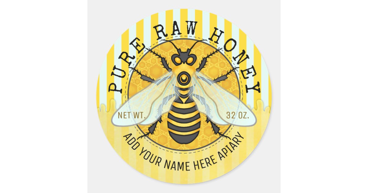 Honey Jar Labels | Honeybee Honeycomb Bee Apiary | Zazzle.com.au