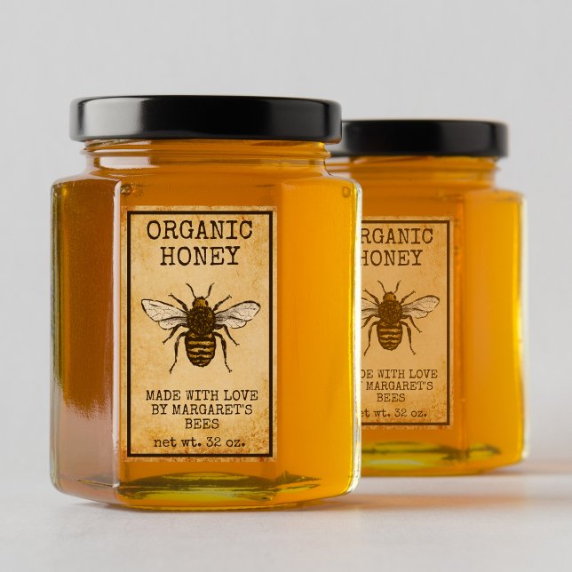 Honey Jar Labels Honeybee Honeycomb Bee Apiary (Creator Uploaded)
