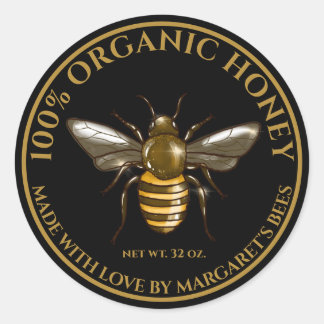 Honey Jar Labels Honeybee Honeycomb Bee Product