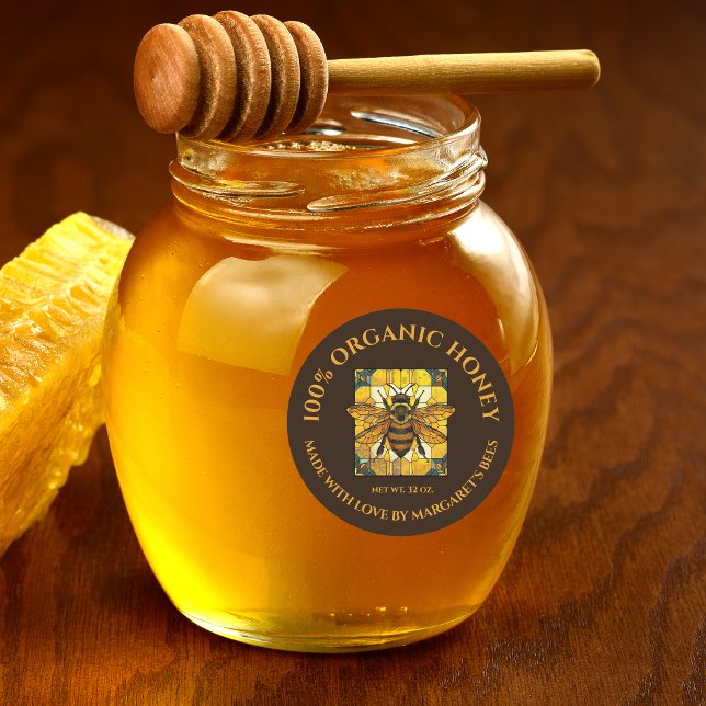 Honey Jar Labels Honeybee Honeycomb Bee Product (Creator Uploaded)