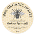 Honey Jar Labels | Honeybee Honeycomb Food