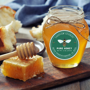 Honey Jar Labels Pure Honey Custom Level