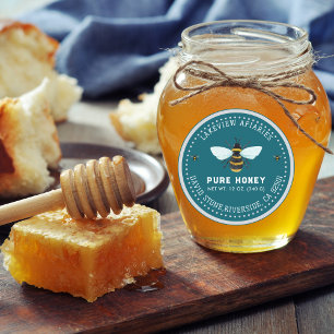 Honey Jar Labels Pure Honey Custom Level