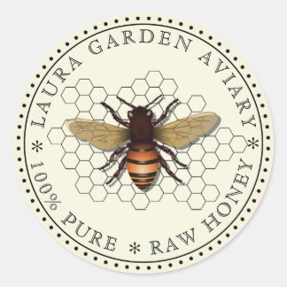 Honey jar lid label for Bee Comb Apiary