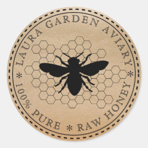 Honey jar lid label for Bee Comb Apiary