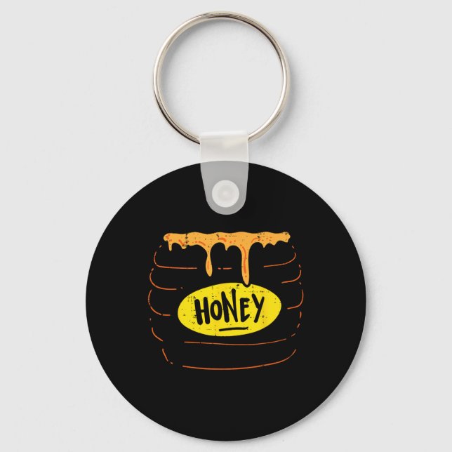 Honey Jar Pot Costume Fun Sweet Halloween Men Wome Key Ring (Front)