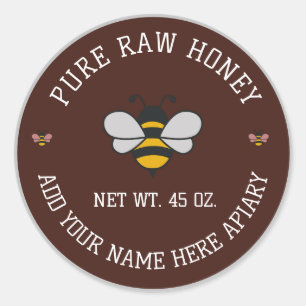 Honey Jar Stickers   Bee & Honeycomb Apiary Labels