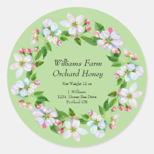 Honey Jar  Watercolor Label   Orchard Honey
