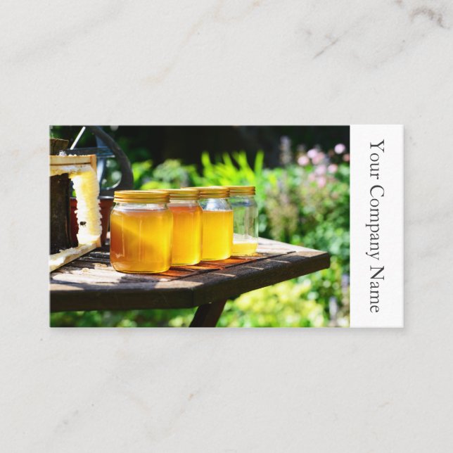 Honey Jars and Honeycomb - Business Card (Front)