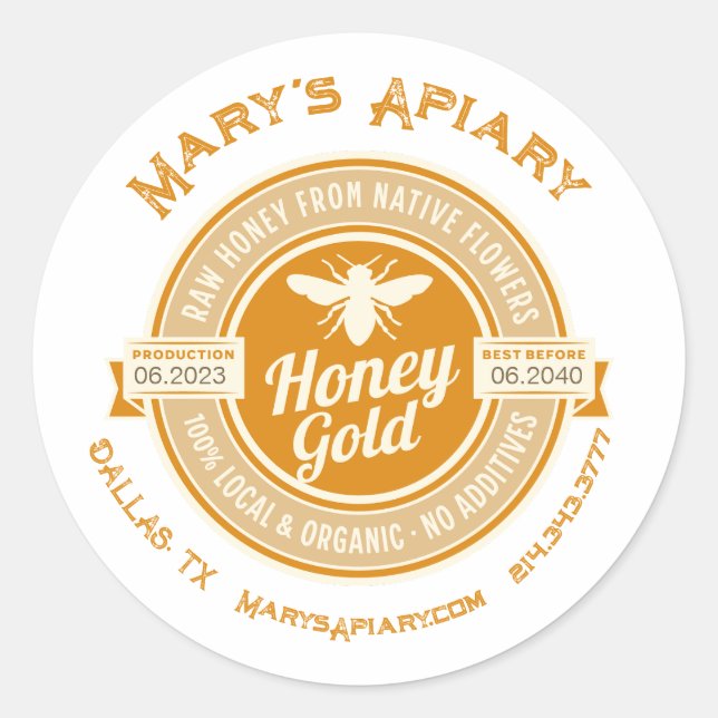 Honey Label,  Homestead Farm Stickers (Front)