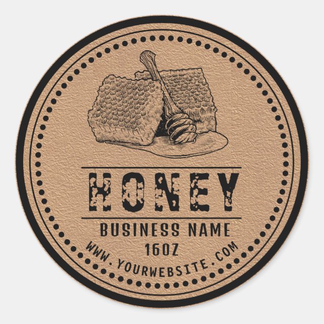 Honey label kraft | Honey Logo (Front)
